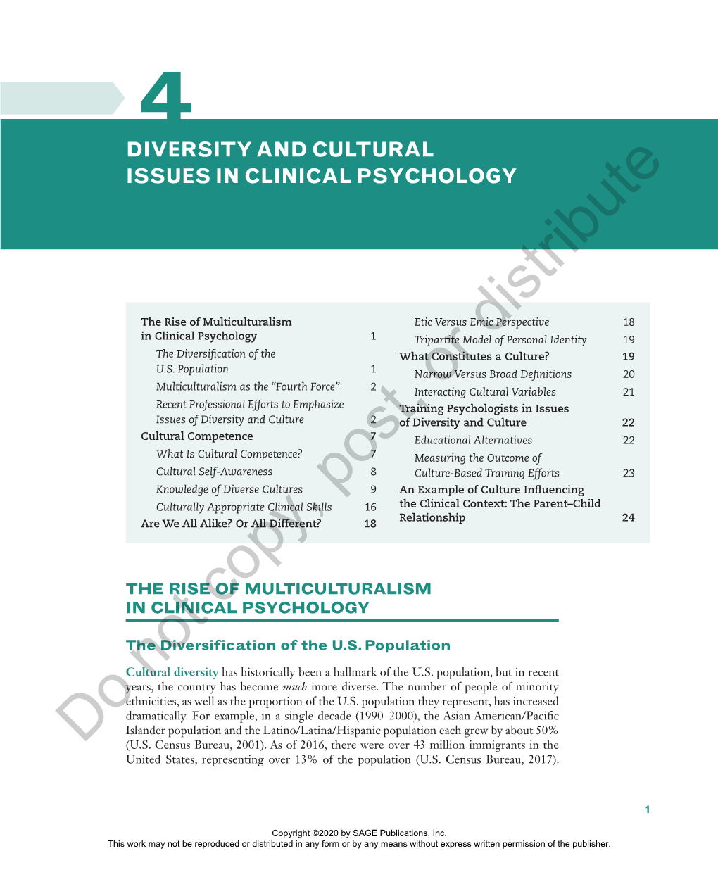 Chapter 4. Diversity and Cultural Issues in Clinical Psychology