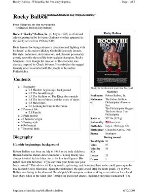 Rocky Balboa - Wikipedia, the Free Encyclopedia Page 1 of 7