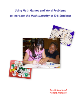 Using Math Games and Word Problems to Increase the Maturity Of