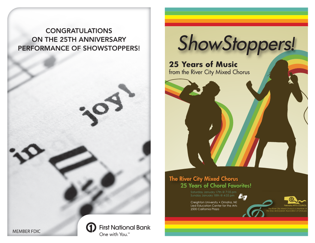 Congratulations on the 25Th Anniversary Performance of Showstoppers