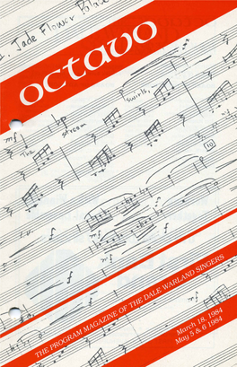 Octova, the Magazine of the Dale Warland Singers, March 18, 1984