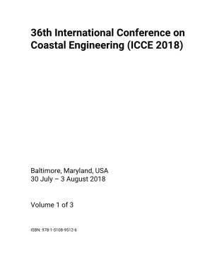36Th International Conference on Coastal Engineering (ICCE 2018)