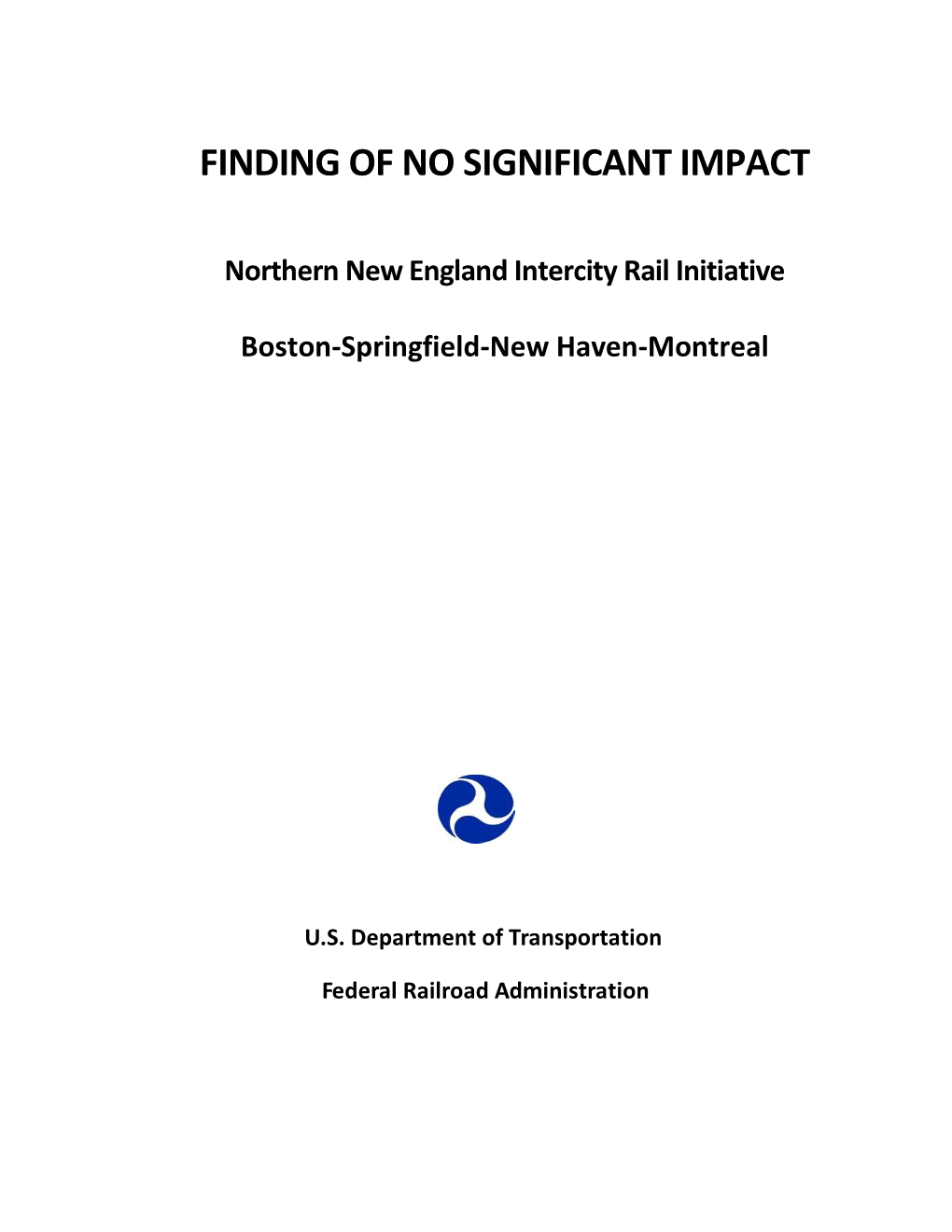 Finding of No Significant Impact