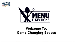 Game-Changing Sauces