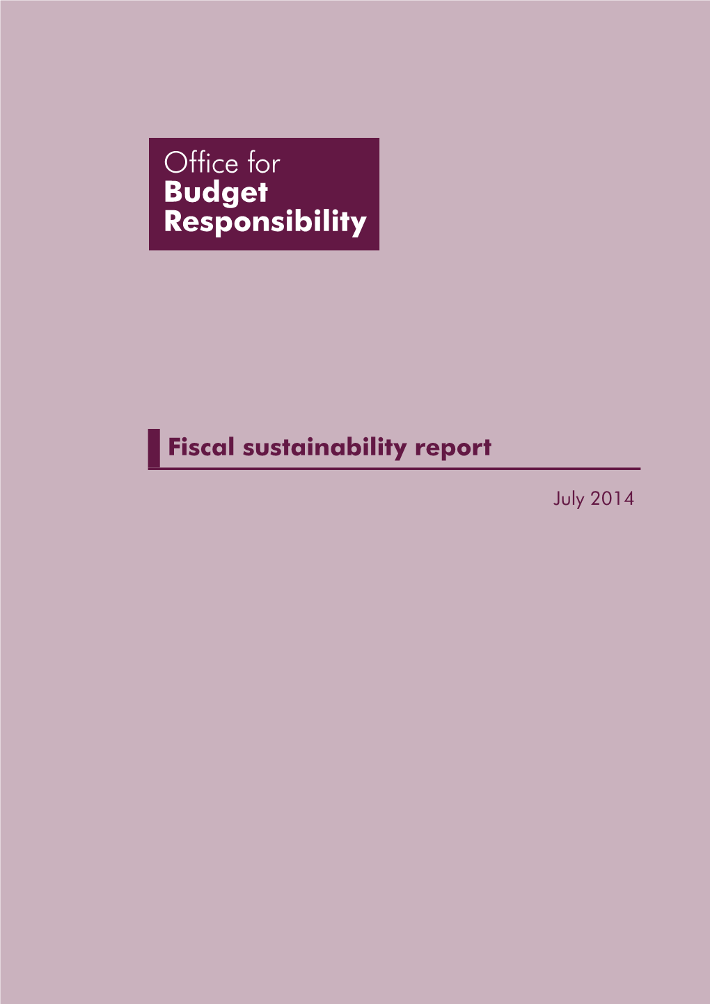 Fiscal Sustainability Report