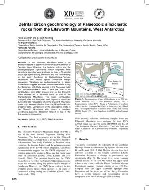 Detrital Zircon Geochronology of Palaeozoic Siliciclastic Rocks from the Ellsworth Mountains, West Antarctica