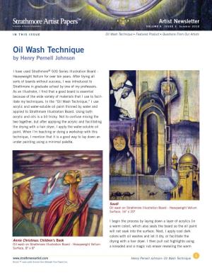 Oil Wash Technique • Featured Product • Questions from Our Artists