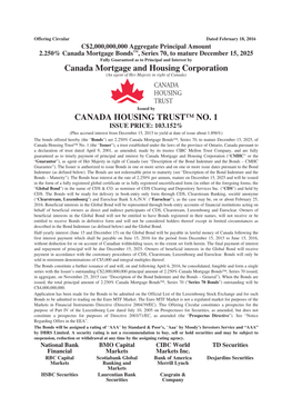 Canada Mortgage and Housing Corporation CANADA HOUSING