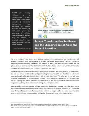 Sumud, Transformative Resilience, and the Changing Face of Aid in The