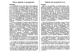 Fièvres Typhoïde Et Paratyphoïdes Méningite Cérébro-Spinale Typhoid