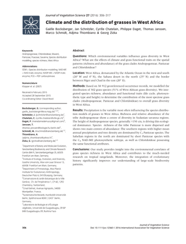 Climate and the Distribution of Grasses in West Africa