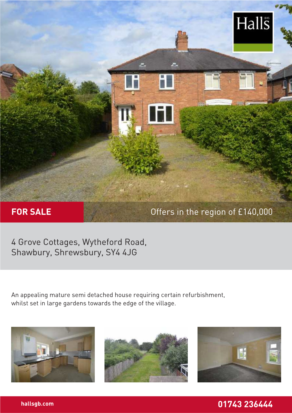 4 Grove Cottages, Wytheford Road, Shawbury, Shrewsbury, SY4 4JG