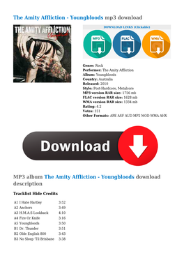 The Amity Affliction - Youngbloods Mp3 Download