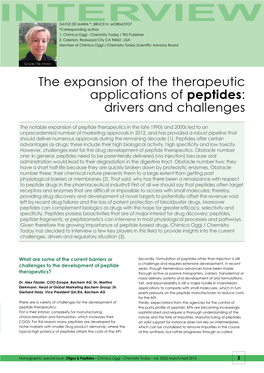 Peptides: Drivers and Challenges