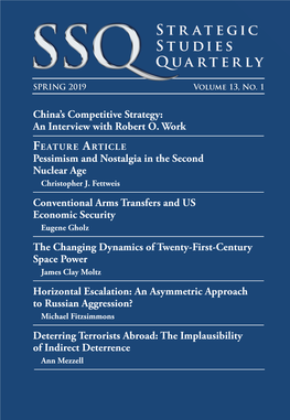 Strategic Studies Quarterly Spring 2019