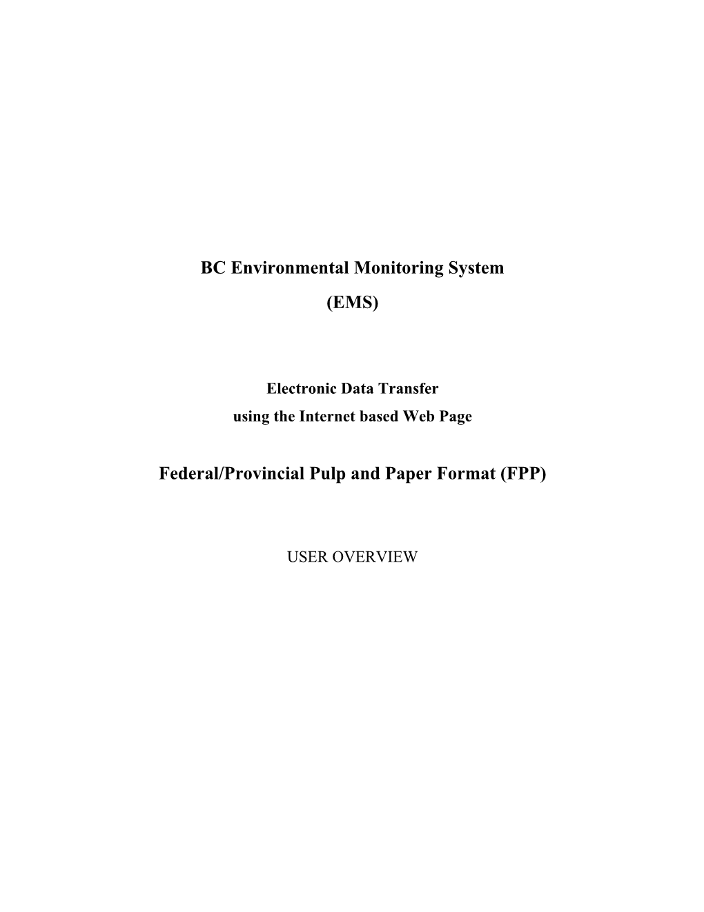 BC Environmental Monitoring System