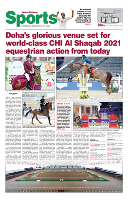 Doha's Glorious Venue Set for World-Class CHI Al Shaqab 2021