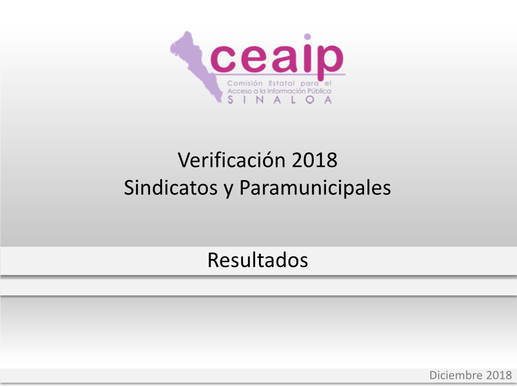 Verificación 2018 Sindicatos Y Paramunicipales