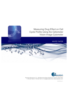 Cell Cycle Profile Using the Cellometer Vision Image Cytometer