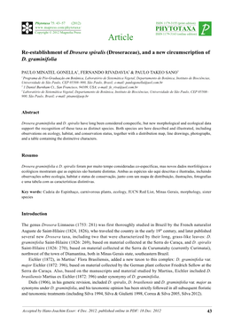 Drosera Spiralis E Graminifolia.Pdf