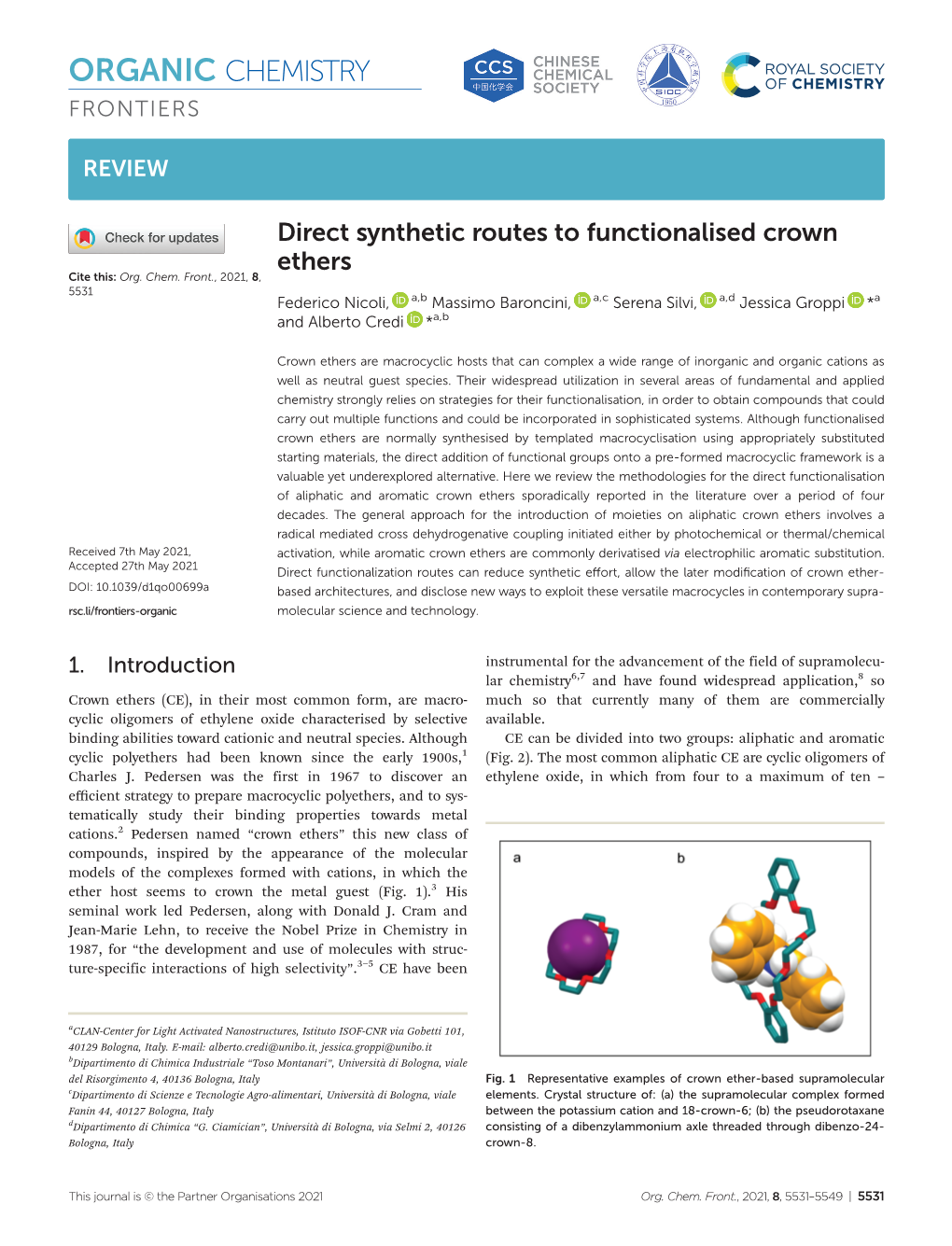 Organic Chemistry Frontiers