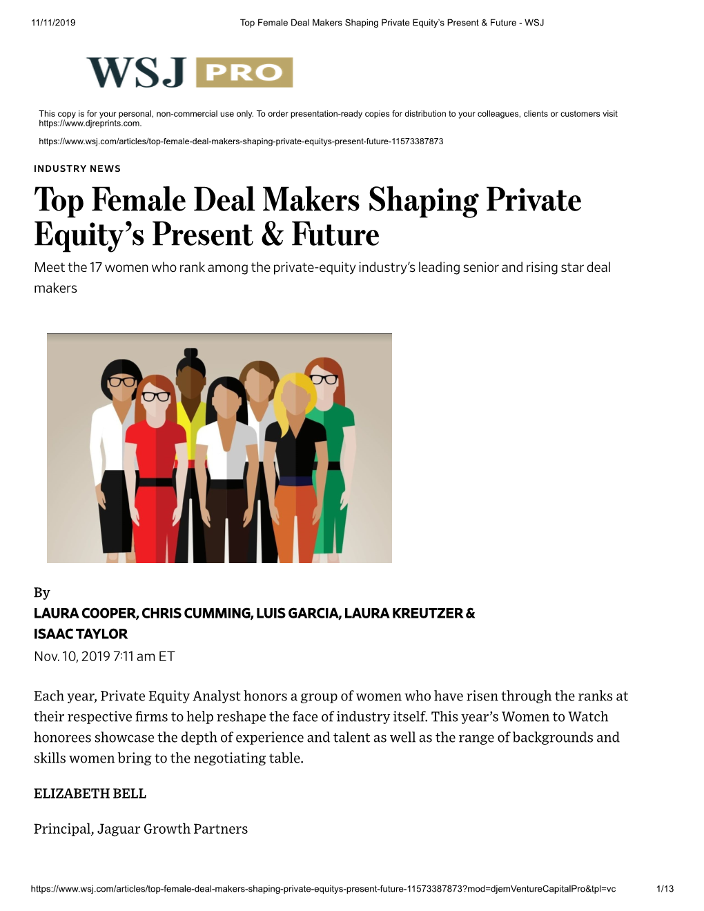 11/10/2019 Top Female Deal Makers Shaping Private Equity's Present