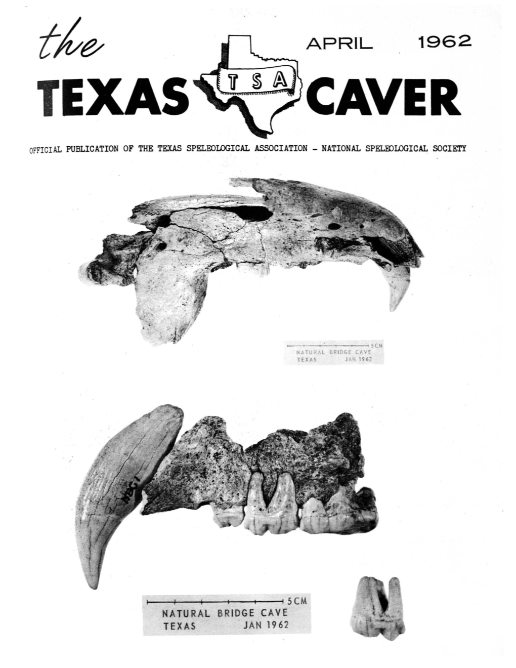 April 1962 Texas Caver