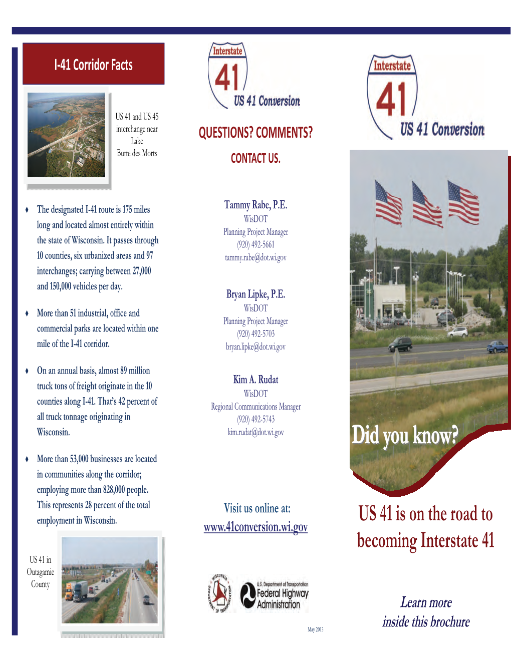 US 41 Conversion Brochure