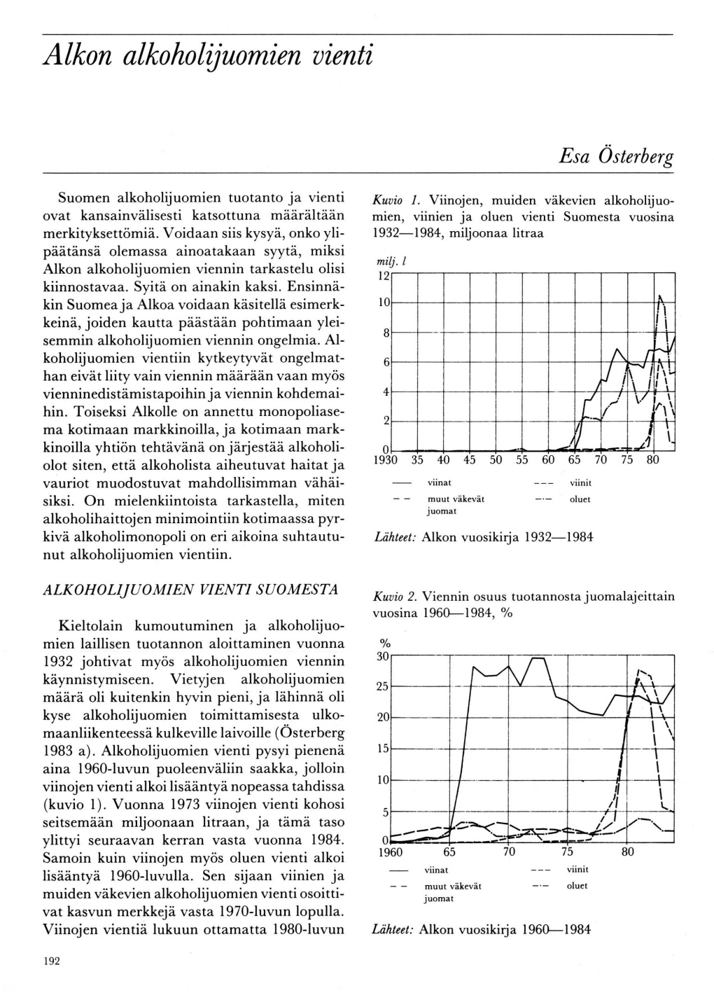 Alkon Alkoholijuomien Uienti