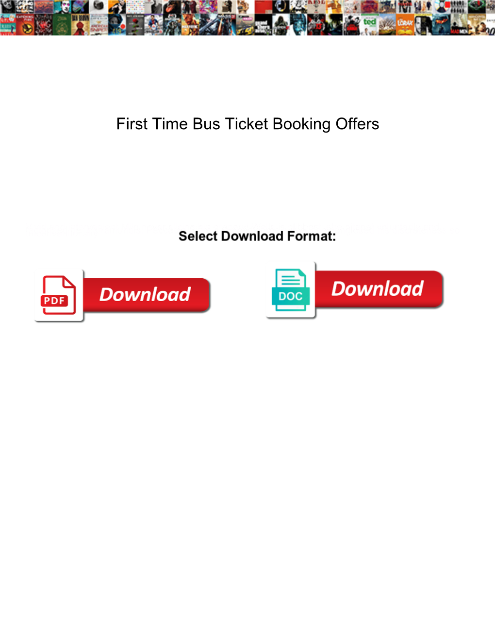 First Time Bus Ticket Booking Offers