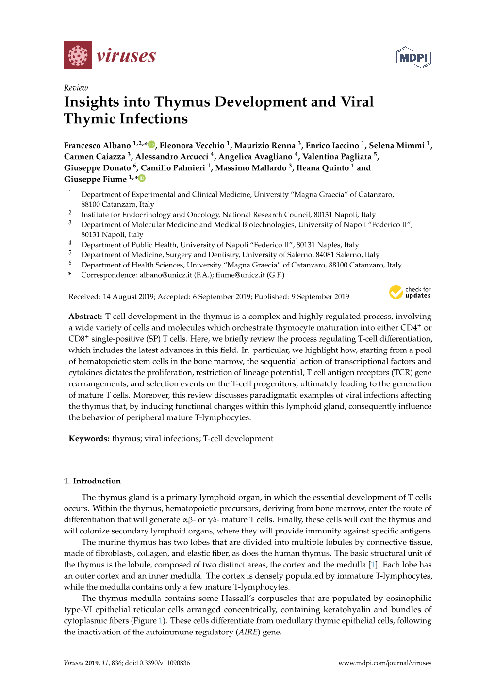 Insights Into Thymus Development and Viral Thymic Infections