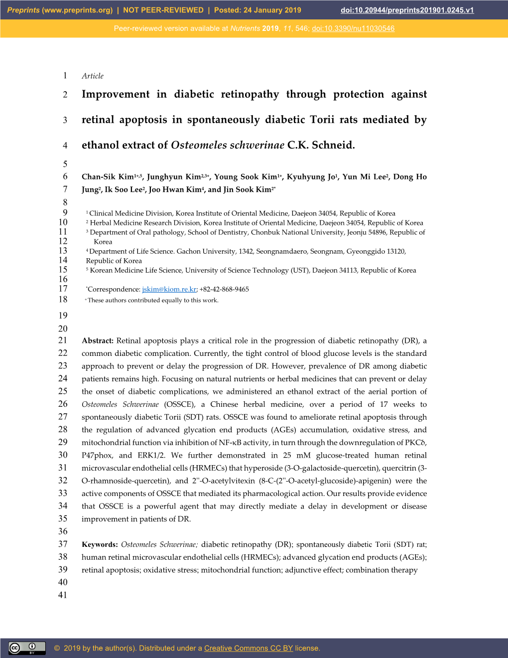 Improvement in Diabetic Retinopathy Through Protection Against Retinal