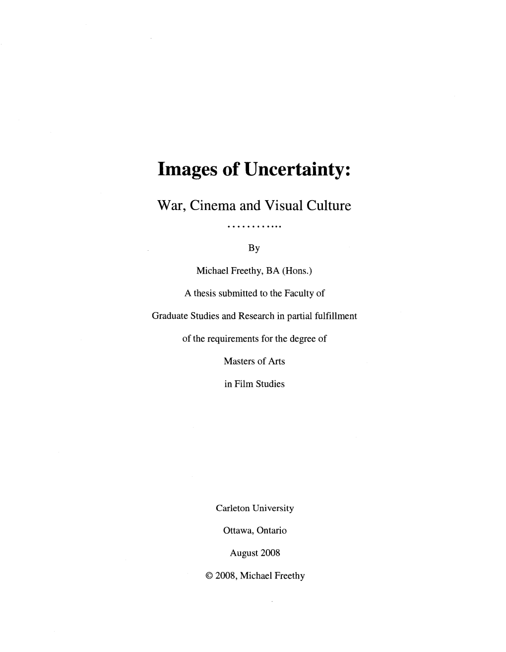 Images of Uncertainty