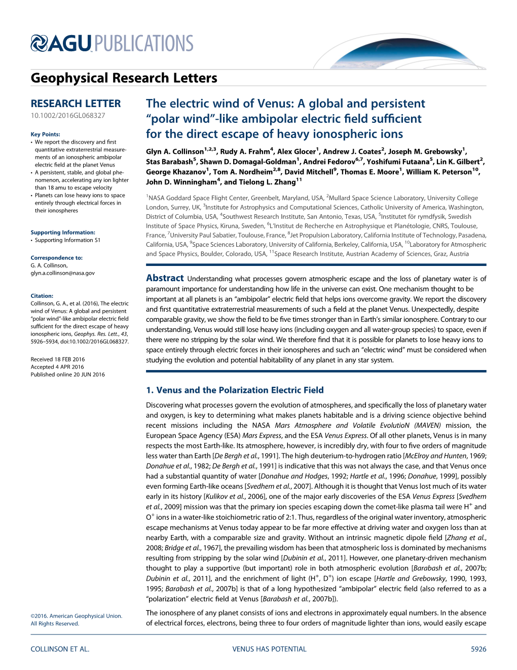 A Global and Persistent Polar Wind-Like Ambipolar Electric Field Sufficient for the Direct Escape Of