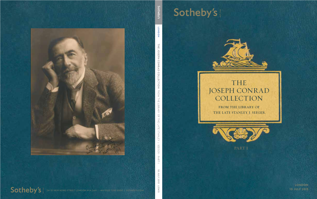 ∏He Joseph Conrad Collec∏Ion from the Library of the Late Stanley J