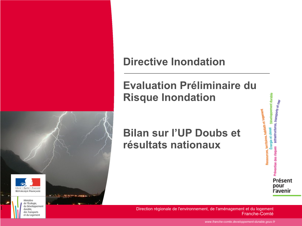 Directive Inondation Evaluation Préliminaire Du Risque Inondation
