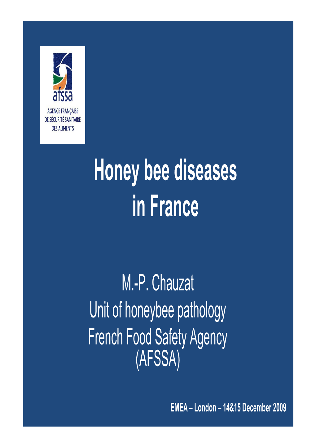 Honey Bee Diseases in France