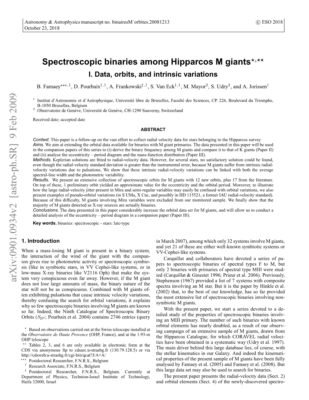 Spectroscopic Binaries Among Hipparcos M Giants I. Data, Orbits