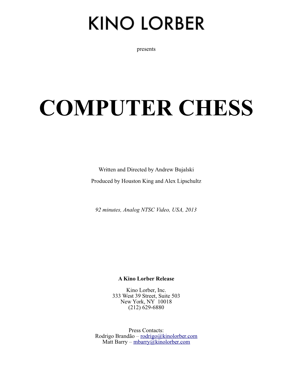 Computer Chess