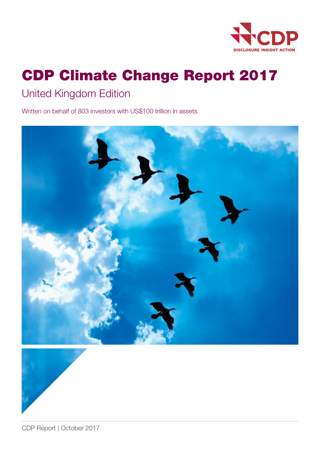 CDP Climate Change Report 2017 United Kingdom Edition