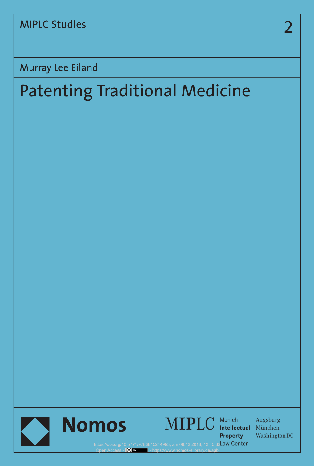 Patenting Traditional Medicine 2