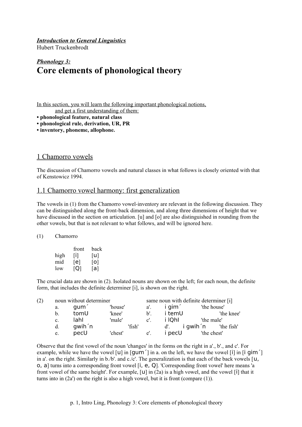 Introduction to Linguistics