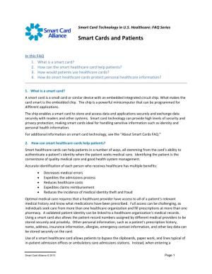 Smart Cards and Patients