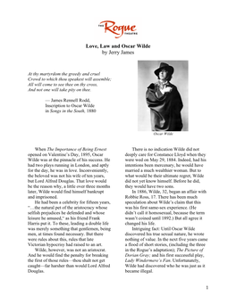 Love, Law and Oscar Wilde by Jerry James