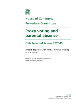 Proxy Voting and Parental Absence