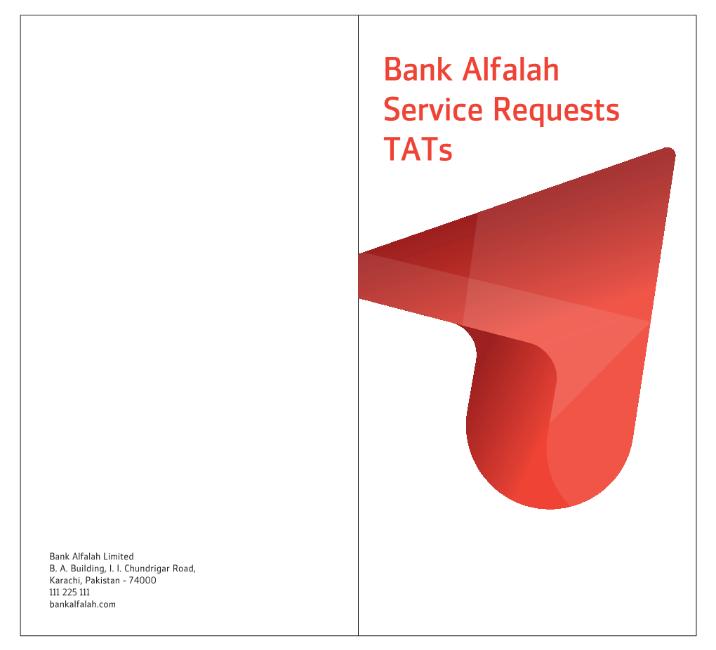 Bank Alfalah Service Requests Tats