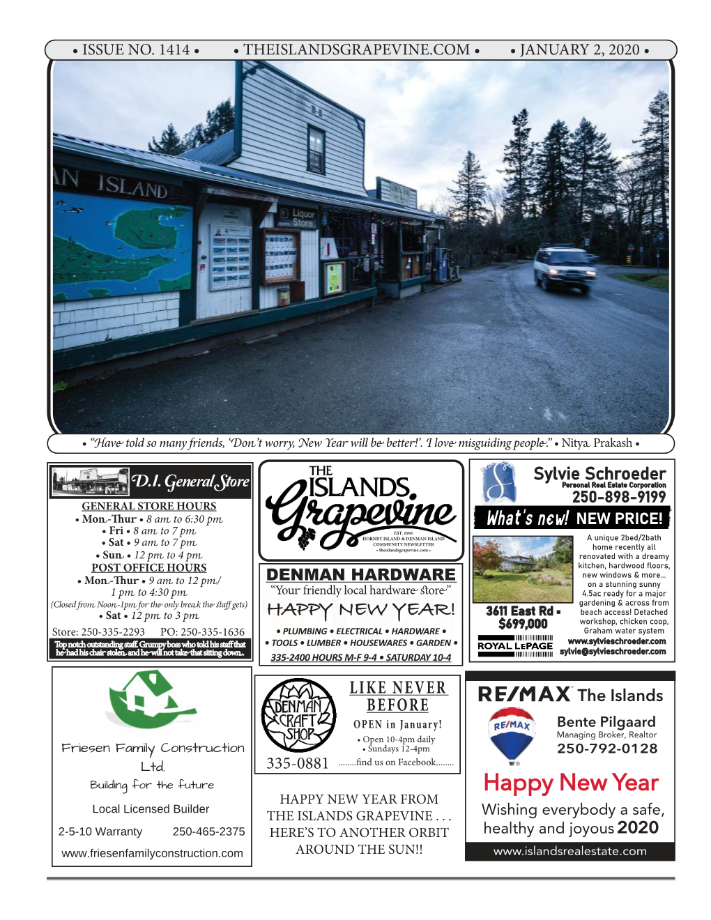 Cougars on Denman Island Info Issue No