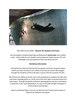 11Th-14Th of June 2020 – Beyond the Shadows Into Peace