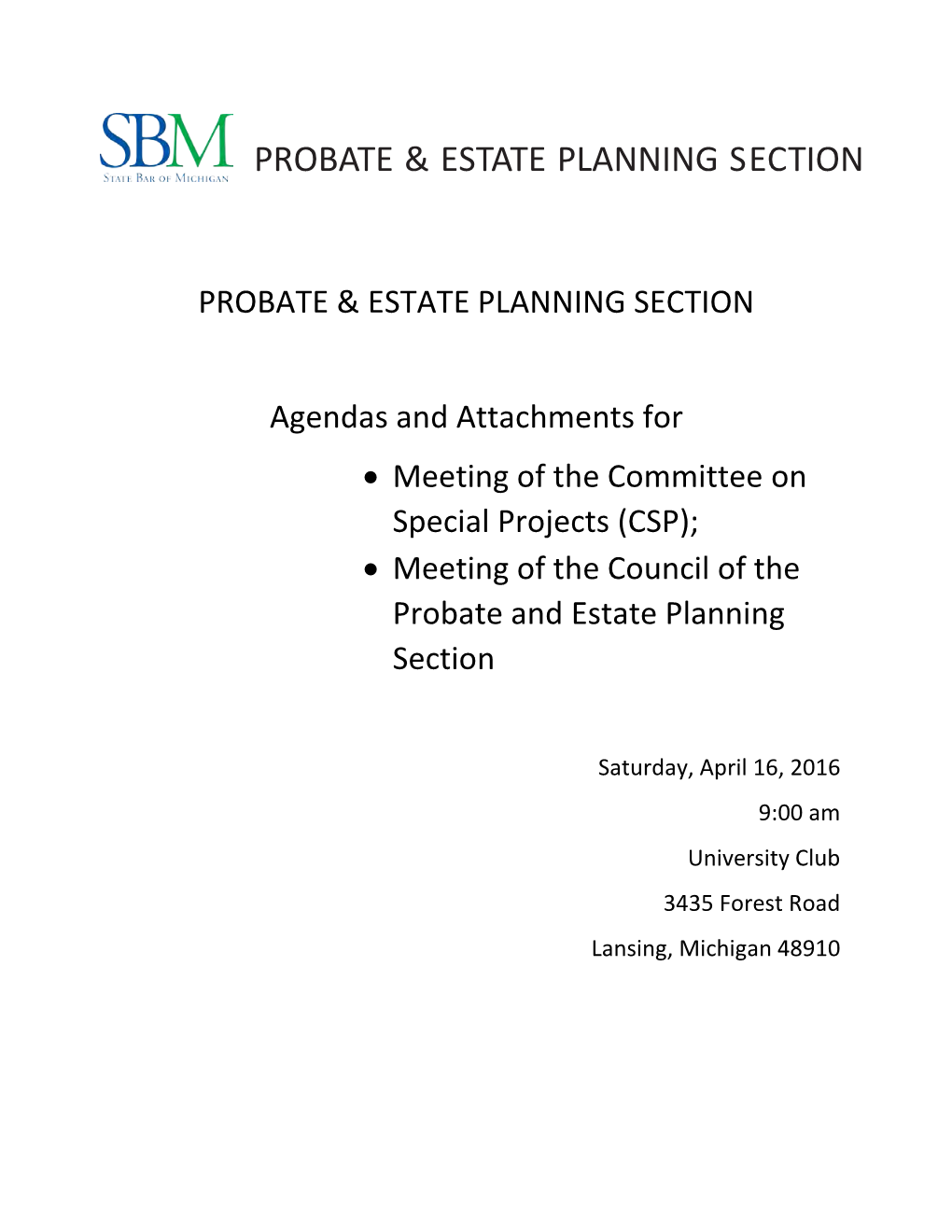 Probate & Estate Planning Section