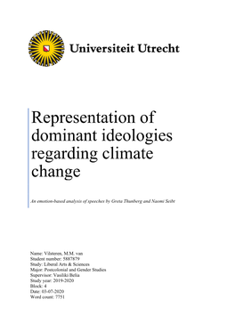 Representation of Dominant Ideologies Regarding Climate Change